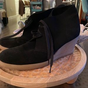 EUC JCrew Suede Wedge Desert Booties